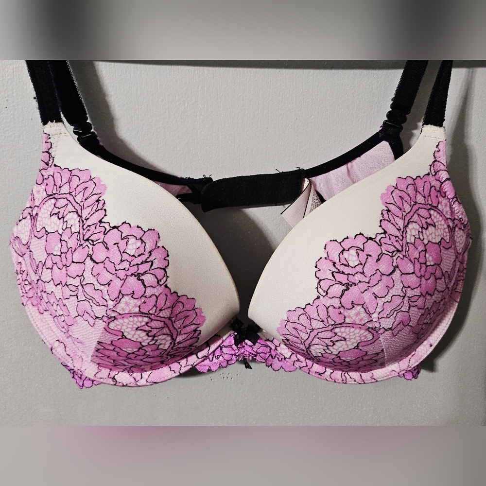 Womens Victoria's Secret pink dream angels push up bra tan/light pink 32D